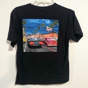 IN & OUT BURGER Classic graphics black short sleeve t-shirt size large